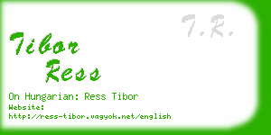 tibor ress business card